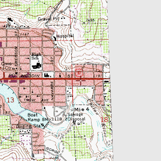 Topographic Map of Chelan Ranger Station, WA