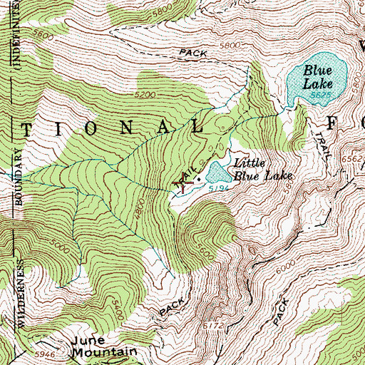 Topographic Map of Blue Lake Shelter, WA