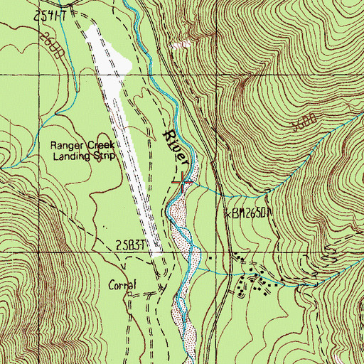 Topographic Map of Dry Creek Campground, WA