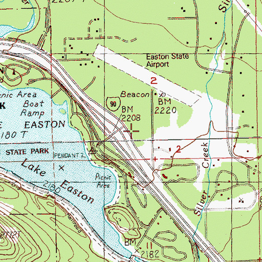 Topographic Map of Easton Sno-Park, WA