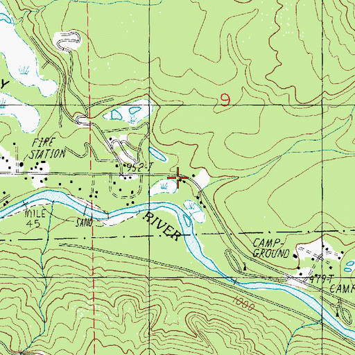Topographic Map of Verlot Public Service Center, WA
