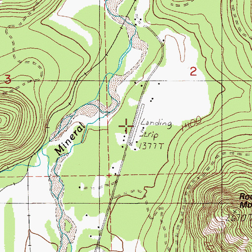 Topographic Map of Mineral Landing Strip (historical), WA