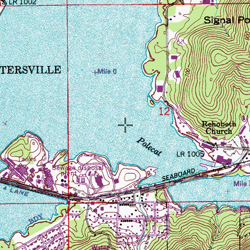 Topographic Map of Polecat Branch, AL