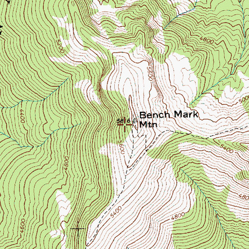 Topographic Map of Benchmark Mountain Lookout, WA