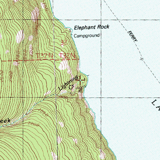 Topographic Map of Dock, WA