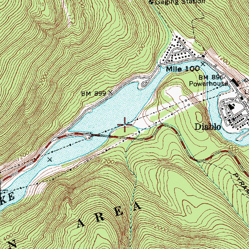 Topographic Map of Diablo Canyon, WA