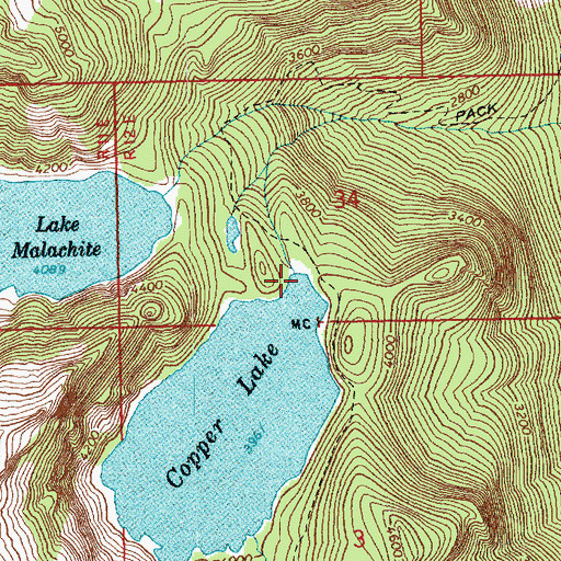 Topographic Map of Malachite Falls, WA