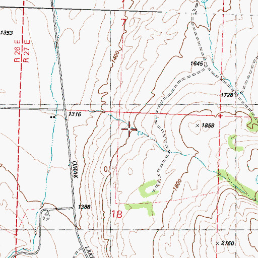 Topographic Map of Saint Marys Farm, WA