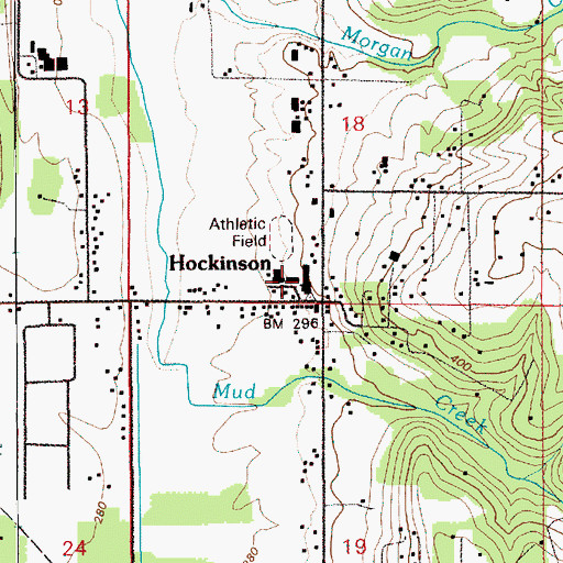 Topographic Map of Hockinson Middle School, WA