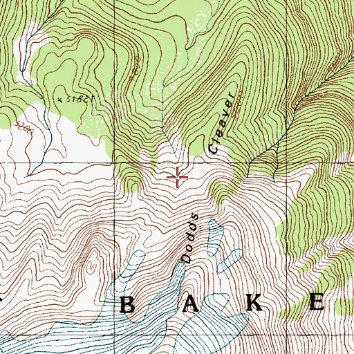 Topographic Map of Dobbs Cleaver, WA
