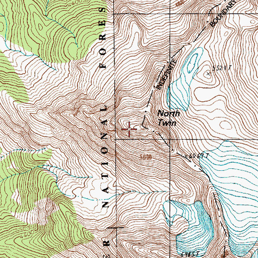 Topographic Map of North Twin, WA
