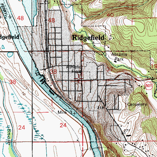 Topographic Map of View Ridge Middle School, WA