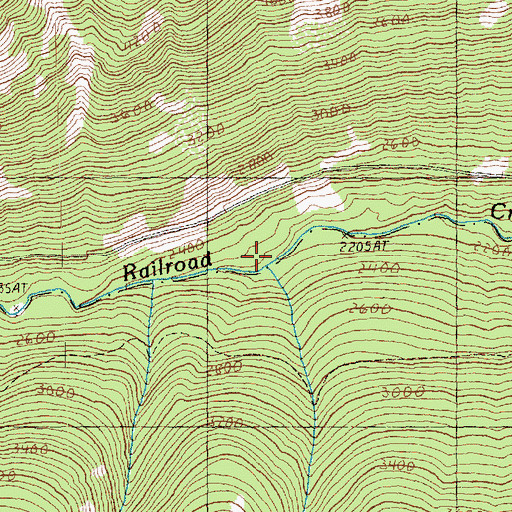 Topographic Map of Tumble Creek, WA