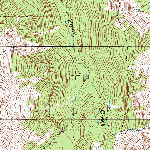 Topographic Map of West Branch Home Creek, WA