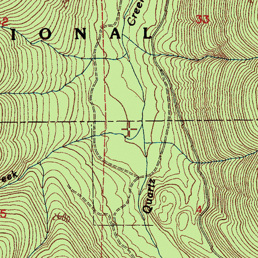 Topographic Map of Red Spring Creek, WA
