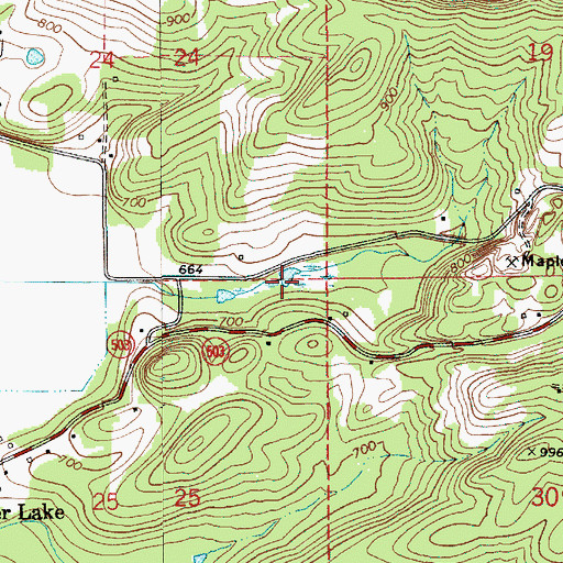 Topographic Map of Warren Seely Reservoir, WA