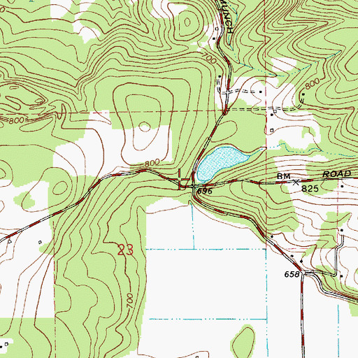 Topographic Map of Fargher Pond Dam, WA