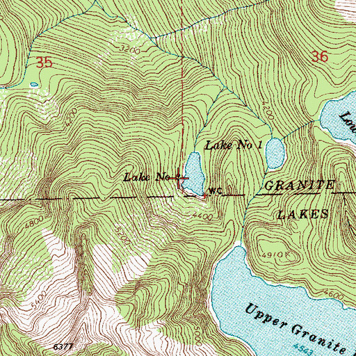 Topographic Map of Lake Number 2, WA