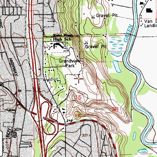 Topographic Map of Kent-Highlands Landfill, WA