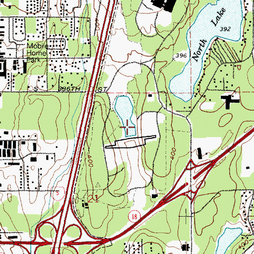 Topographic Map of Weyerhaeuser Heliport, WA