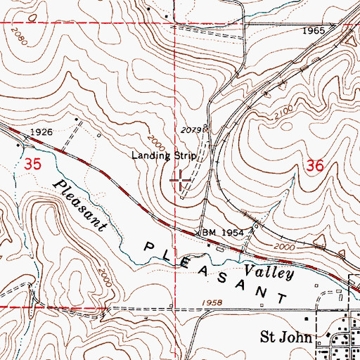 Topographic Map of Larmie Field (historical), WA