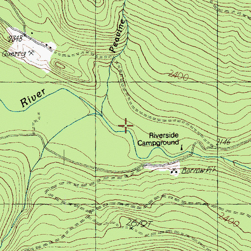 Topographic Map of Fir Creek Recreation Area, WA