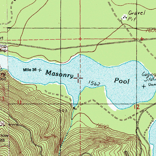 Topographic Map of Masonry Pool, WA