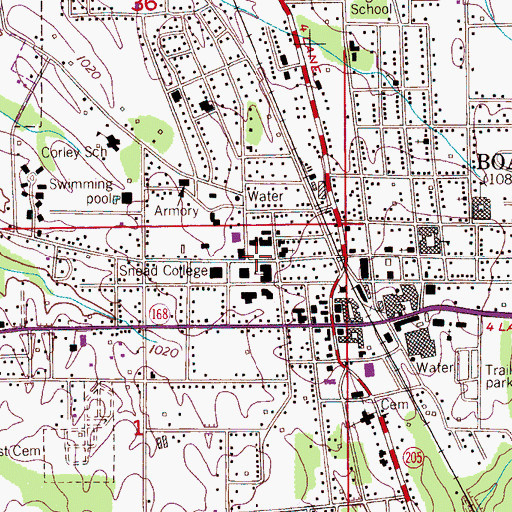Topographic Map of Snead College, AL