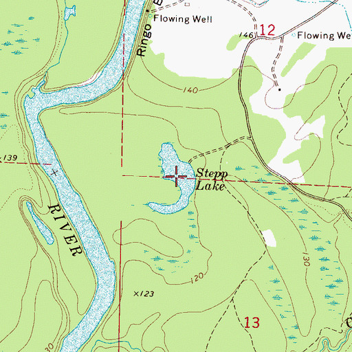 Topographic Map of Stepp Lake, AL