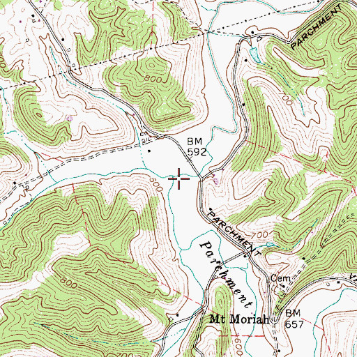 Topographic Map of Johns Run, WV