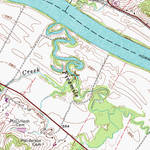 Topographic Map of Little Fivemile Creek, WV