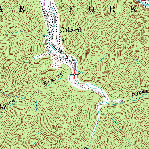 Topographic Map of Speed Branch, WV