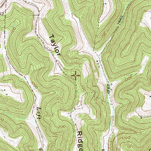 Topographic Map of Taylor Ridge, WV