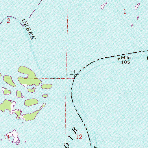 Topographic Map of Cowikee Creek, AL