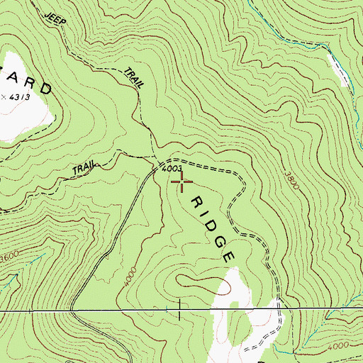 Topographic Map of Buzzard Ridge, WV