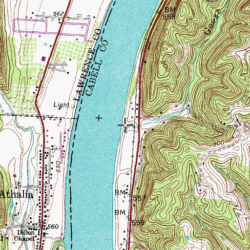 Topographic Map of Goose Run, WV