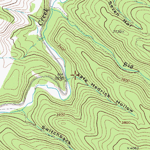 Topographic Map of Lafe Hedrick Hollow, WV