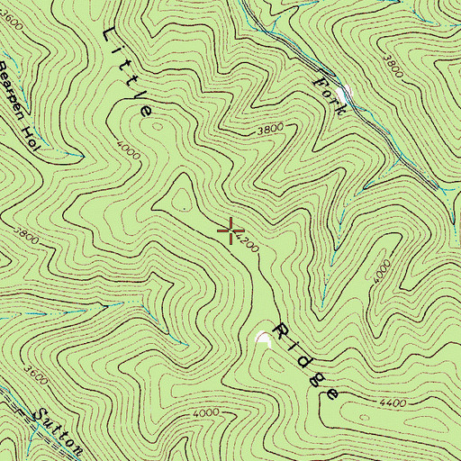 Topographic Map of Little Ridge, WV