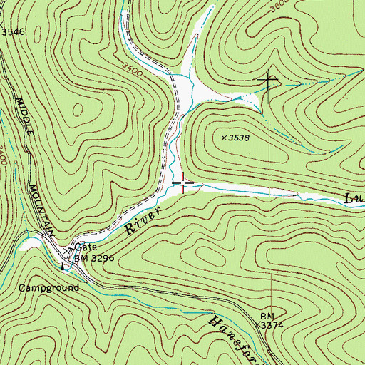 Topographic Map of Lukins Run, WV