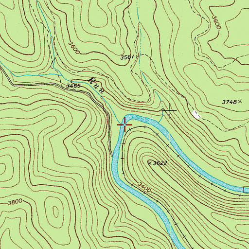 Topographic Map of McGee Run, WV