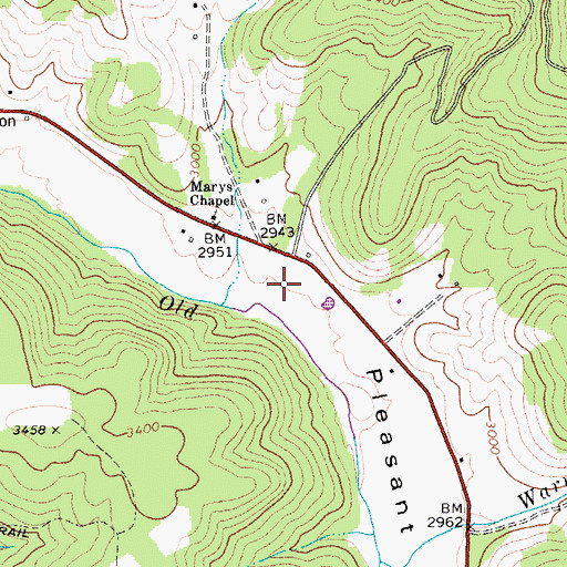 Topographic Map of Pleasant Valley, WV