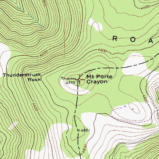 Topographic Map of Mount Porte Crayon, WV