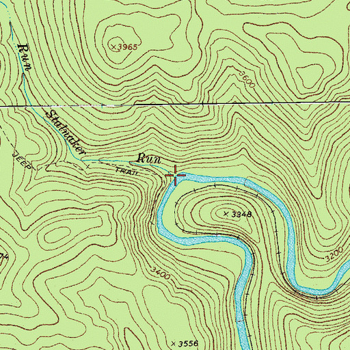 Topographic Map of Stalnaker Run, WV