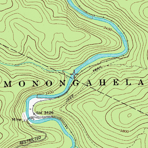 Topographic Map of Yokum Run, WV