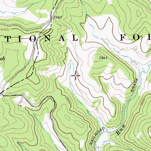 Topographic Map of Gatewood Nature Trail, WV