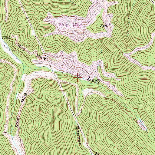 Topographic Map of Laurel Branch, WV