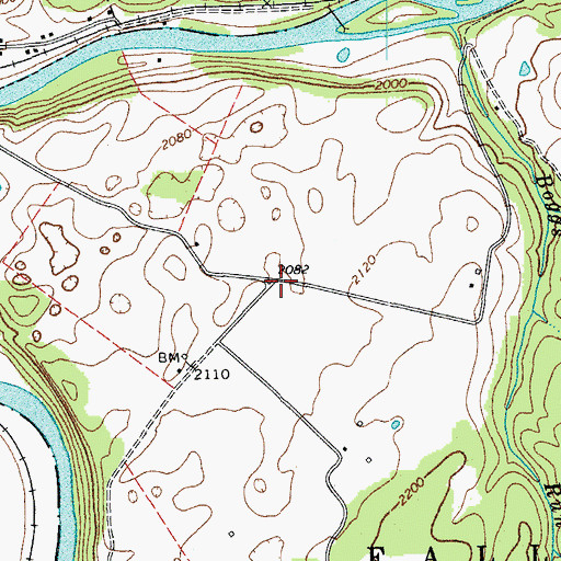 Topographic Map of Burdett School (historical), WV