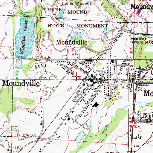 Topographic Map of Jefferson Chapel Christian Methodist Episcopal Church, AL
