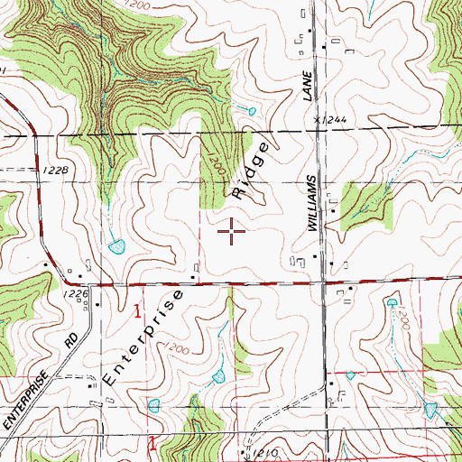 Topographic Map of Enterprise Ridge, WI
