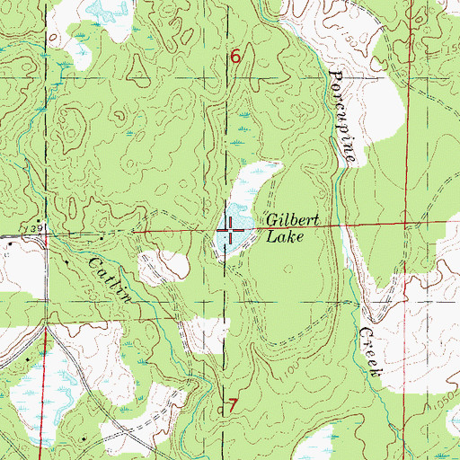 Topographic Map of Gilbert Lake, WI